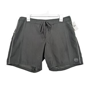 O'Neill Boardshorts 9 Womens Saltwater Solids Black Staple Mid Rise 7in inseam